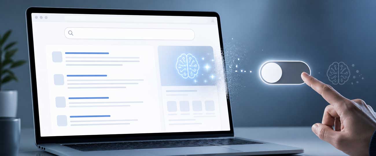 how to turn off ai on google