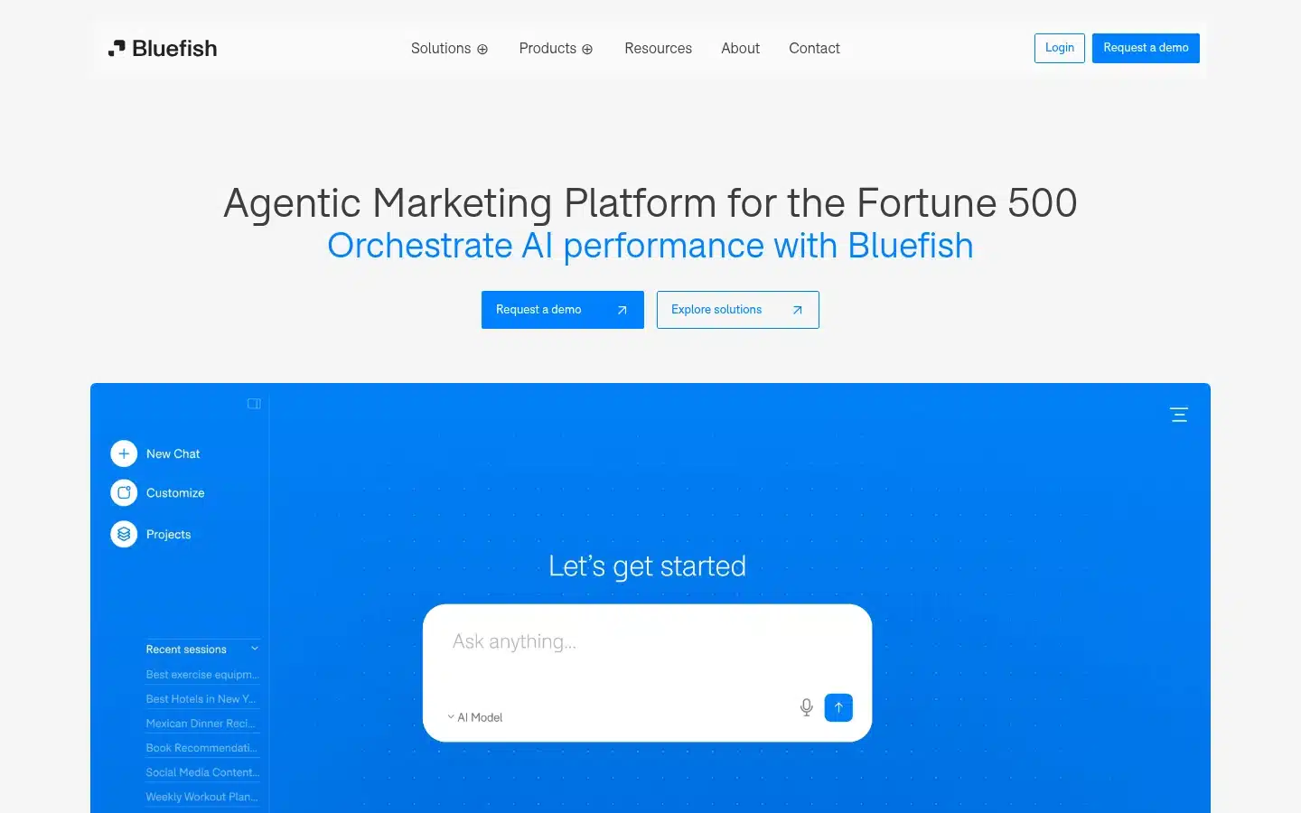 Bluefish homepage, an AI monitoring suite built around claim accuracy