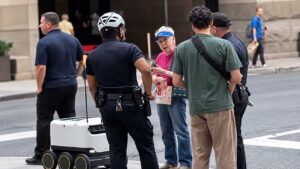 Woman arrested in Philadelphia for blocking an Uber delivery robot